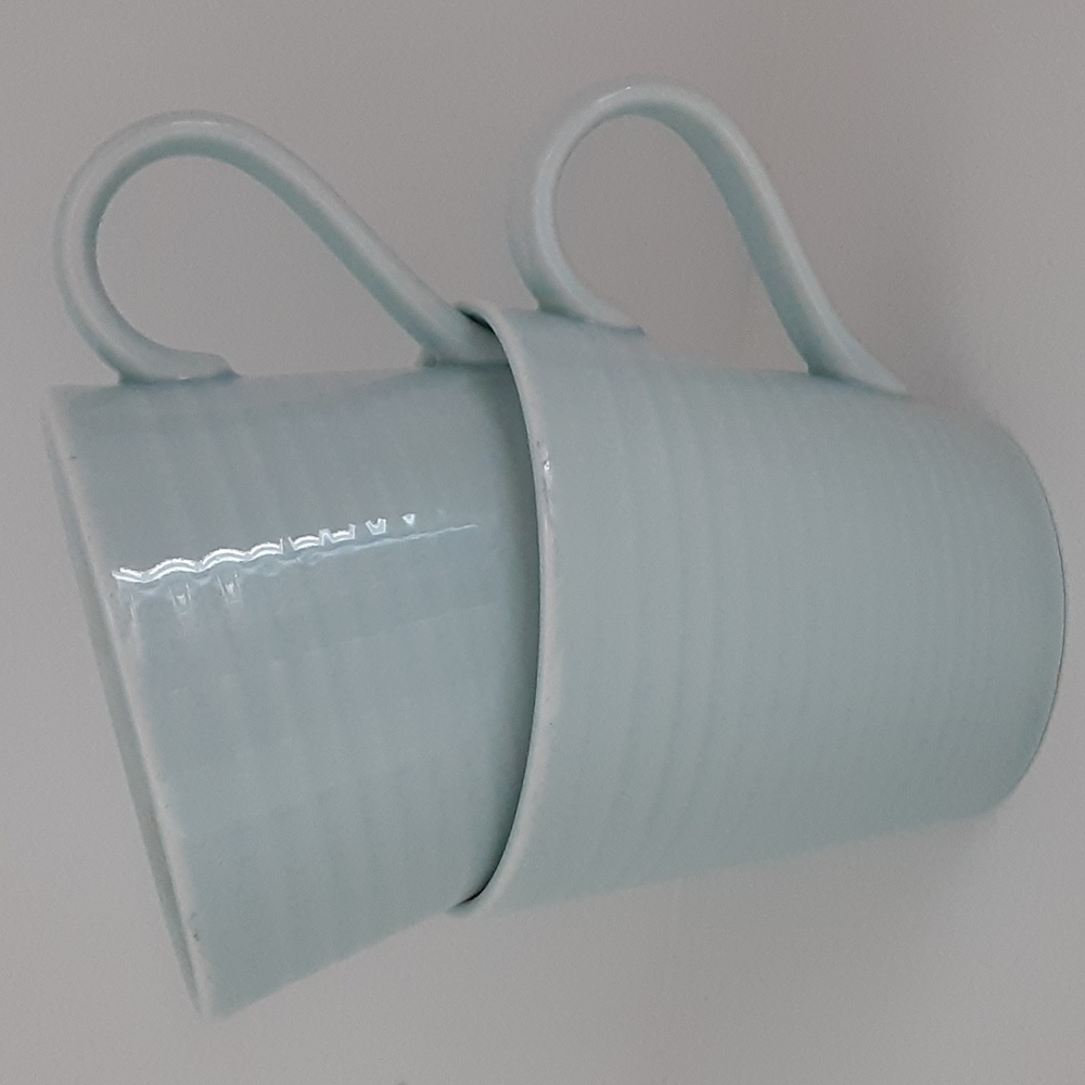 Royal Doulton Gordon Ramsay MAZE Blue Horizontal Texture Porcelain Cups …